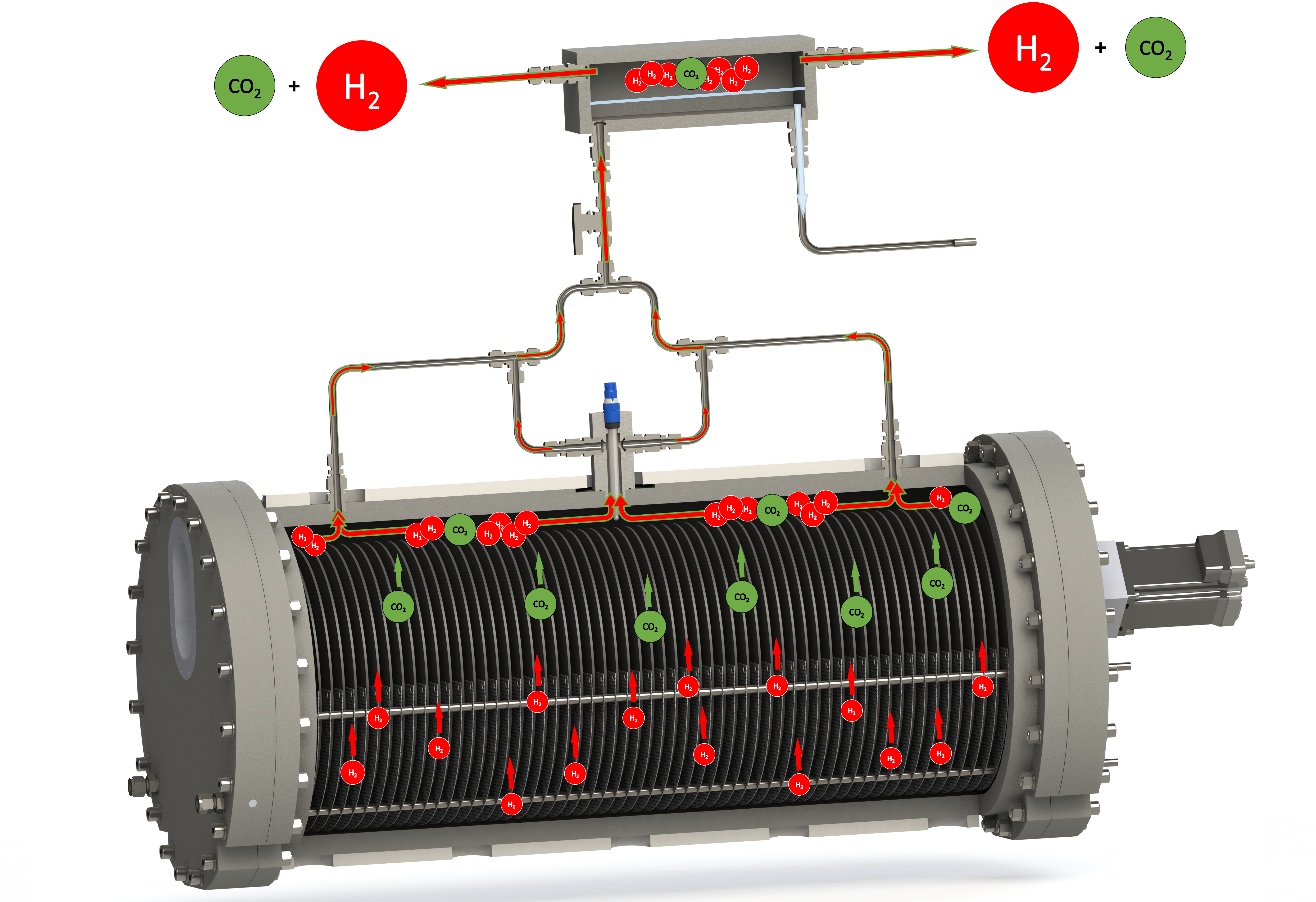 100 L-Scheibentauchkörper als mikrobielle Elektrolysezelle für die Wasserstoffgewinnung aus Urin