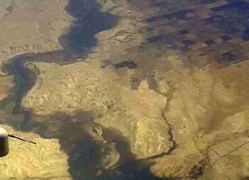 Satellitenbild des Jordantals