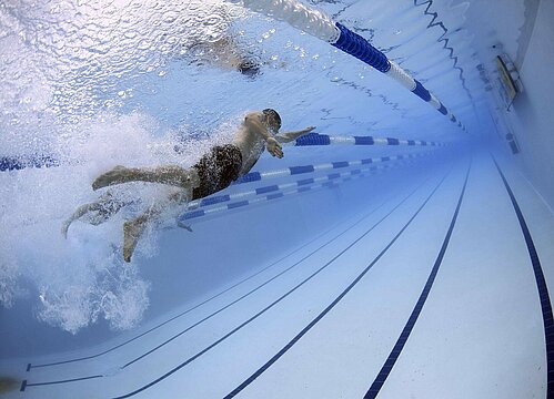 Schwimmer im Becken